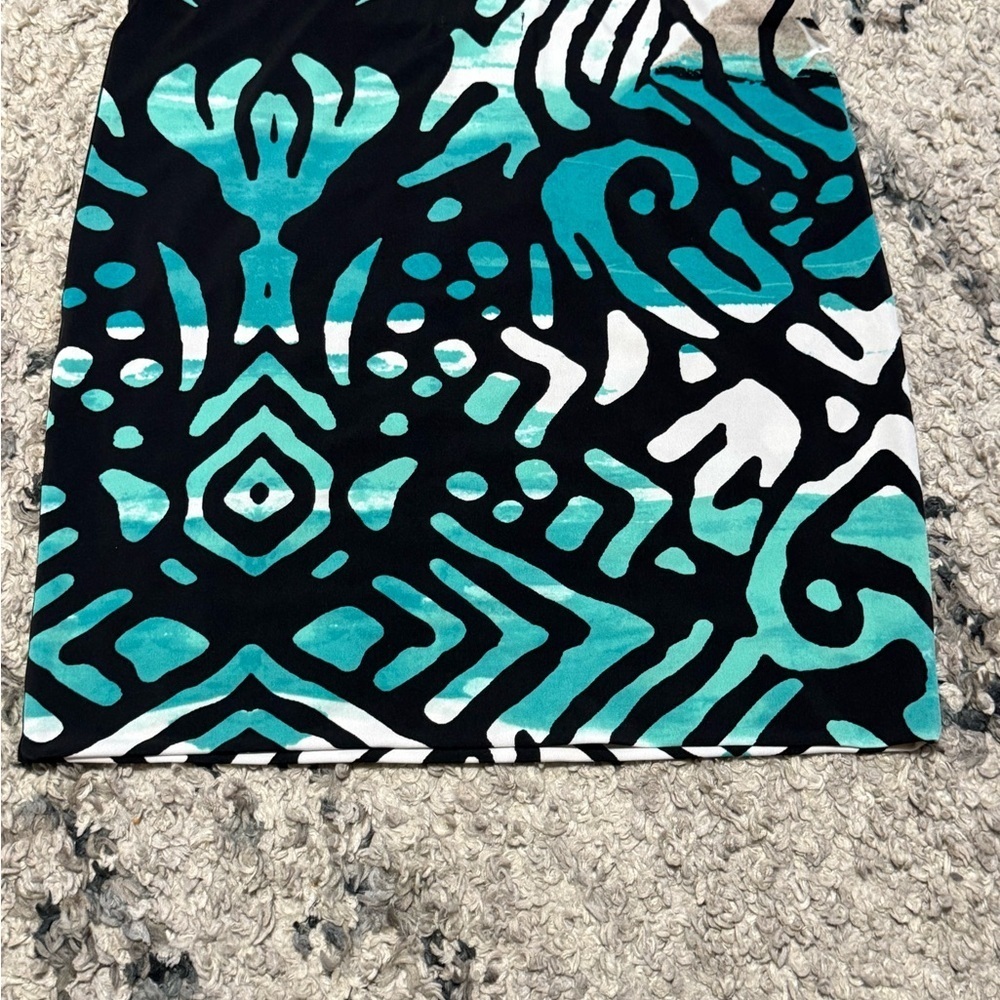 Eva Varro SKIRT Black and Teal Artistic - Picture 4 of 7